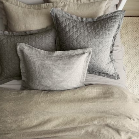 Pottery Barn Bedding Pottery Barn Euro Diamond Flax Linen Sham